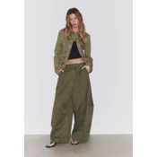 Stradivarius Keper Jakna S Metalnim Gumbima Khaki L
