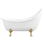 Casa Padrino Art Nouveau bathtub white/gold 180 cm - Freestanding retro style bathtub
