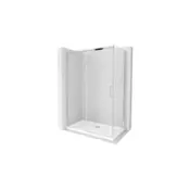 Mexen Omega drsna tuš kabina 130 x 70 cm, prozorna, krom + plitki tuš - 825-130-070-01-00-4010
