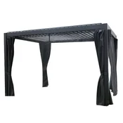 Homestar Paviljon MIRADOR-111 3x4m temno siv z zavesami
