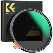 K&F 82MM Variable ND Filter True Color ND2-ND32 with 28 Layers of Anti-reflection Green Film