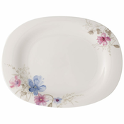 Villeroy & Boch Ovalni servirni krožnik iz kolekcije MARIEFLEUR GRIS