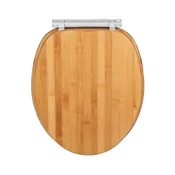 WENKO 25224100 - WC sedež BAMBOUSA 34,5x40,5 cm rjav/srebrn