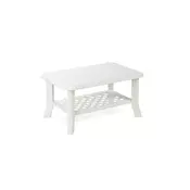 IPAE-PROGARDEN Baštenski plasticni sto Niso - beli 90 × 60 × 46 cm