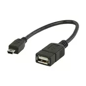 Kabl USB 2.0 AF - USB AM mini 5pin, 0.2m OTG