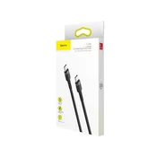 BASEUS CAFULE podatkovni kabel (Type-C - Type-C, 60W, PD brzo punjenje 3.0, 100 cm, u obliku vezica) CRNA CATKLF-GG1