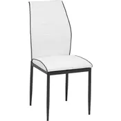STOLICA bela metal, tekstil