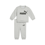 Puma Minicats Essentials Crew Shirt Set Toddler, Gray, Size 6-9M, Clothing