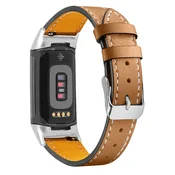 INF Fitbit Charge 5 zapestnica iz pravega usnja Rjava, (21264833)