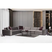 Atelier del Sofa Ugaona garnitura Lego 100x76x300cm Siva