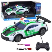 slomart LEAN TOYS RC policijski avto, drift, LED luči, 1:22