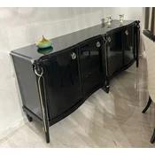Casa Padrino luxury baroque sideboard black/gold 230 cm - Baroque furniture
