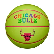 Wilson NBA TEAM NEON CHICAGO BULLS, košarkaška lopta, zelena WZ4037402XB+