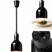 Royal Catering IR infrardeča svetilka za ogrevanje hrane, viseča, črna, premer 17 cm, 250 W