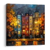 Slika jesenske luči v mestu - 40x40