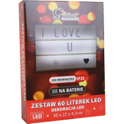 shumee LED dekoracija - komplet 60 črk na baterije