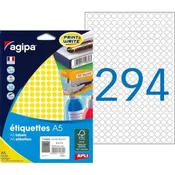 Okrogle etikete 8 mm Agipa A5 rumene