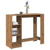 Vidaxl vidaXL Barska miza s polico, Artisan hrast, 124x46x103,5 cm