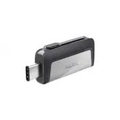 SANDISK USB flash memorija 128 GB USB tip C Dual Drive - 67086,  USB 3.0 / USB Tip C, 128GB, do 150 MB/s, Siva