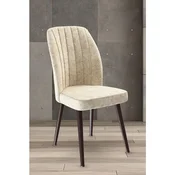 Hanah Home set trpezarijskih stolica Platinum 6 kom, krem tkanina Jerry, braon metalne noge