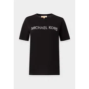 MICHAEL Michael Kors Majica črna/srebrna