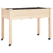 Sadilica s kotacima i oblogom 118x59x80 cm od masivne jelovine