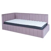 Homestar Postelja JASPER 90x200 cm vijolično roza z vzmetnico HARMONY UNO
