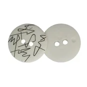Gumb - d. 25 mm - bela črta