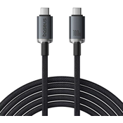 Baseus Fast Charging Cable Crystal Shine USB-C to USB-C 100W, 1,5m, 20Gb (black)