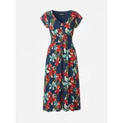 KOROSHI Obleka modra/mornarska/rdeča/bela