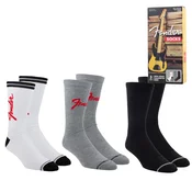 Nogavice komplet 3 parov - darilna škatla FENDER VOLUME CREW - PERRI´S SOCKS - FGA375-087-O-M