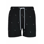 Urban Classics Kratke kopalne hlače, črna