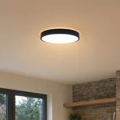 Lindby Smart LED stropna svetilka Innes črna 38cm RGB CCT Tuya - Dnevna soba/jedilnica - Sodobni - črna, bela - Kovina