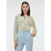 Svetlo zelena vzorčasta bluza ORSAY