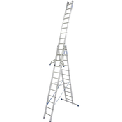 Aluminijasta lestev Krause 123350, 3x12 stopnic