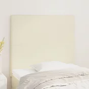Greatstore Posteljno vzglavje 2 kosa krem 80x5x78/88 cm umetno usnje