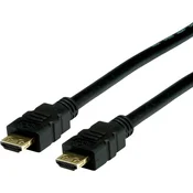 VALUE Value HDMI priključni kabel HDMI-A vtič\, HDMI-A vtič 3.00 m črna 11.99.5693 #####4K UHD\, dvojno oklopljen HDMI kabel, (20419133)