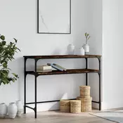 Vidaxl vidaXL Konzolna mizica dimljen hrast 100x35,5x75 cm