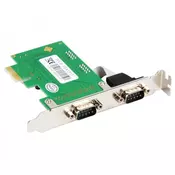 E-GREEN PCI Express kontroler 2-port (RS-232,DB-9)