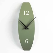 WALLXPERT APS137MGSDekorativni metalni zidni sat, Zeleni