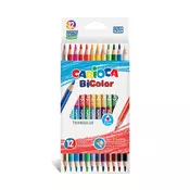 12-delni komplet barvnih svinčnikov z dvema konicama v 24 barvah - Carioca