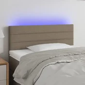 Vidaxl vidaXL LED vzglavje postelje sivo-rjavo 90x5x78/88 cm blago