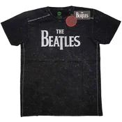 The Beatles Majica Drop T Logo Snow Wash Unisex Black L