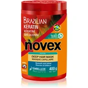 Novex Brazilian Keratin obnovitvena maska za poškodovane lase 400 g