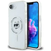 Ovitek Karl Lagerfeld IML MagSafe za iPhone 16e/17e - white choupette`s head