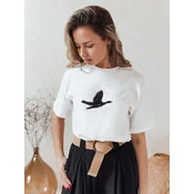 T-shirt damski BRILD ecru Dstreet