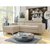 Kotna garnitura Columbus 170 (Mono 232) Svetlo rjava, Funkcija spanje, Predal, 236x172x82cm