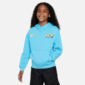 Nike KM K NSW CLUB FLC HDY, dječji pulover, plava FD3144