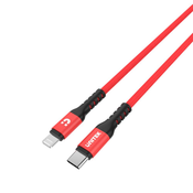 USB-C - Lightning kabel 1M, M/M, MFI, C14060RD