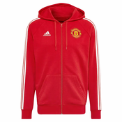 Manchester United Adidas 3S zip majica sa kapuljačom